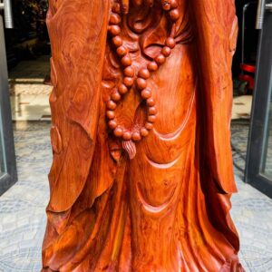 Đạt Ma ngự song long gỗ hương.