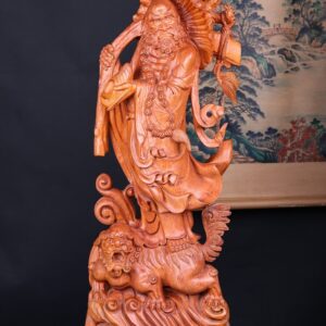 Đạt Ma Đứng Nghê Quá Hải Gỗ Hương