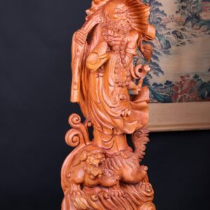Đạt Ma Đứng Nghê Quá Hải Gỗ Hương