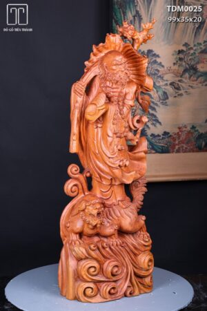 Đạt Ma Đứng Nghê Quá Hải Gỗ Hương