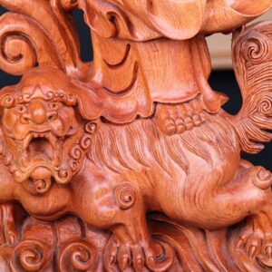 Đạt Ma Đứng Nghê Quá Hải Gỗ Hương