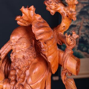 Đạt Ma Đứng Nghê Quá Hải Gỗ Hương