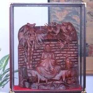 Đạt Ma Ngồi Thiền Gỗ Tử Đàn