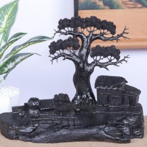 Tiểu Cảnh Làng Quê Gỗ Mun Sừng Khánh Hoà