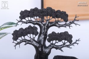 Tiểu Cảnh Làng Quê Gỗ Mun Sừng Khánh Hoà
