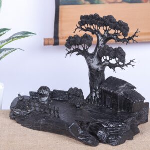 Tiểu Cảnh Làng Quê Gỗ Mun Sừng Khánh Hoà