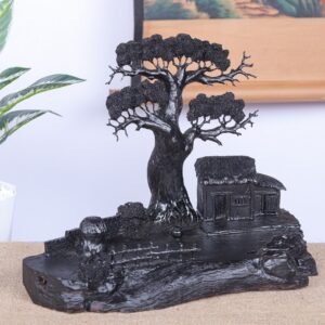 Tiểu Cảnh Làng Quê Gỗ Mun Sừng Khánh Hoà