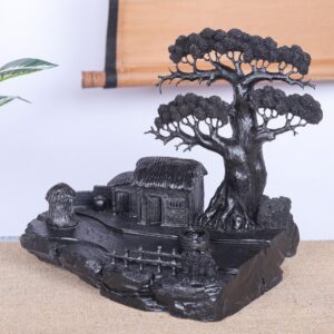Tiểu Cảnh Làng Quê Gỗ Mun Sừng