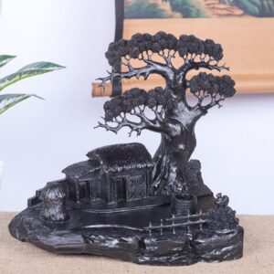 Tiểu Cảnh Làng Quê Gỗ Mun Sừng