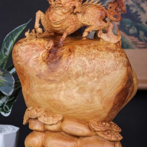 Kỳ Lân Gỗ Nu Hương