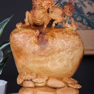 Kỳ Lân Gỗ Nu Hương