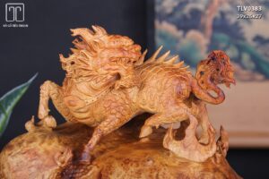Kỳ Lân Gỗ Nu Hương