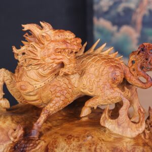 Kỳ Lân Gỗ Nu Hương