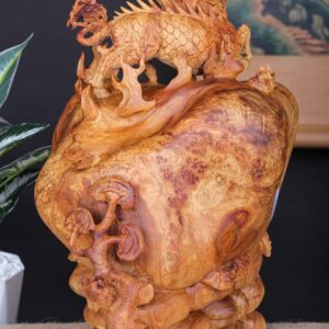 Kỳ Lân Gỗ Nu Hương