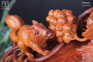 Bình Nho Sóc Gỗ Nu Hương