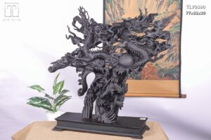 Nhất Long Vờn Ngọc Gỗ Mun Sừng Khánh Hoà