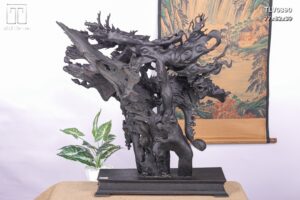 Nhất Long Vờn Ngọc Gỗ Mun Sừng Khánh Hoà