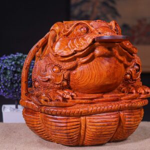 Cóc Thiềm Thừ Trấn Giỏ Tiền Gỗ Hương