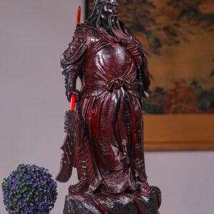 Quan Công Xách Đao Gỗ Tử Đàn