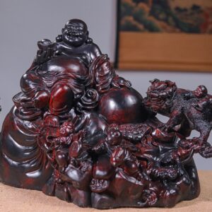 Di Lạc Tam Tiểu Nhất Nghê Ngồi Bao Tiền Gỗ Trắc