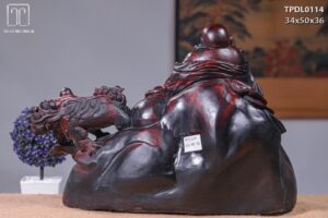 Di Lạc Tam Tiểu Nhất Nghê Ngồi Bao Tiền Gỗ Trắc