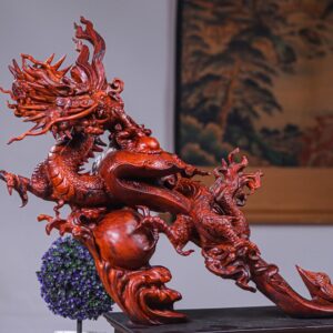 Nhất Long Vờn Ngọc Gậy Như Ý Gỗ Sưa