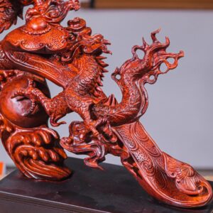 Nhất Long Vờn Ngọc Gậy Như Ý Gỗ Sưa