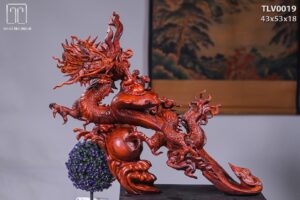 Nhất Long Vờn Ngọc Gậy Như Ý Gỗ Sưa