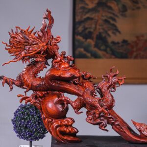 Nhất Long Vờn Ngọc Gậy Như Ý Gỗ Sưa