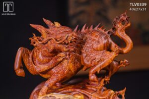 Kỳ Lân Gỗ Nu cẩm