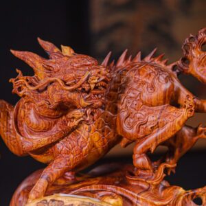 Kỳ Lân Gỗ Nu cẩm