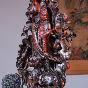Phật Quan Âm Đài Sen Gỗ Trắc