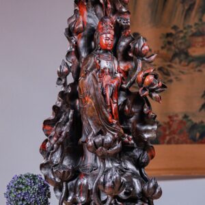 Phật Quan Âm Đài Sen Gỗ Trắc