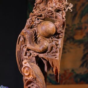 Nhất Long Vờn Ngọc Gỗ Thuỷ Tùng