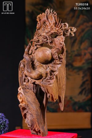 Nhất Long Vờn Ngọc Gỗ Thuỷ Tùng