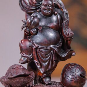 Di Lạc Vác Gậy Như Ý Gỗ Trắc