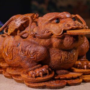 Thiềm Thừ Tài Lộc Gỗ Hương