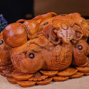Thiềm Thừ Tài Lộc Gỗ Hương