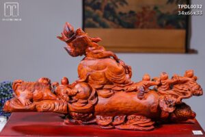 Di Lạc Vác Cành Sen Cửu Tiểu Gỗ Sưa