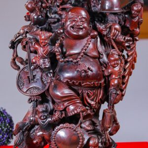 Di Lạc Ngũ Tiểu Đứng Tùng Gỗ Trắc
