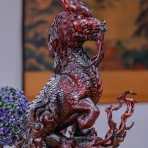 Hoả Kỳ Lân Gỗ Trắc Đỏ Đen