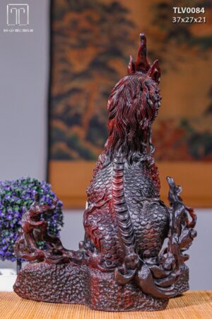Hoả Kỳ Lân Gỗ Trắc Đỏ Đen