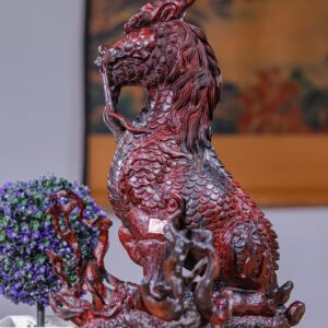 Hoả Kỳ Lân Gỗ Trắc Đỏ Đen