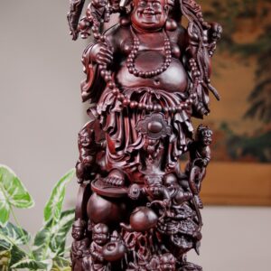 Di Lạc Cửu Tiểu Vác Bao Tiền Nhất Nghê Gỗ Tử Đàn