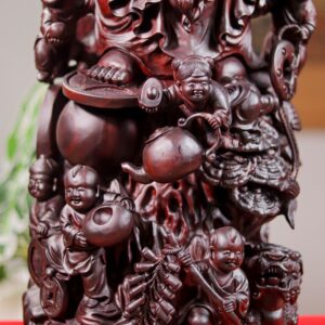 Di Lạc Cửu Tiểu Vác Bao Tiền Nhất Nghê Gỗ Tử Đàn