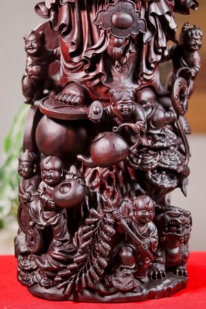 Di Lạc Cửu Tiểu Vác Bao Tiền Nhất Nghê Gỗ Tử Đàn