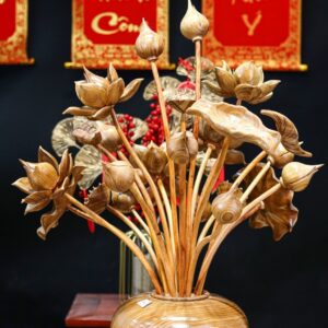 Bình sen cẩm vàng dáng nằm