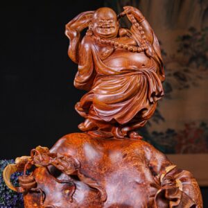 Di Lạc Đứng Bao Tiền Gỗ Nu Hương