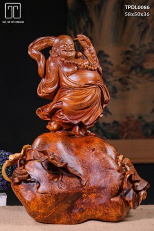 Di Lạc Đứng Bao Tiền Gỗ Nu Hương