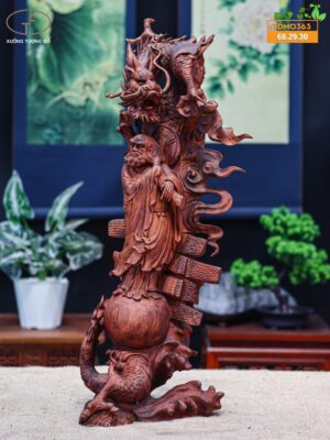 Đạt ma đứng rồng gỗ sưa